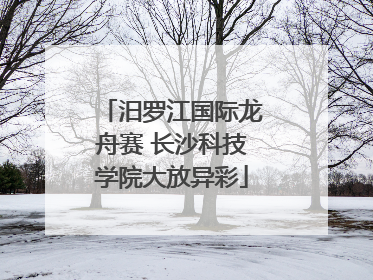 汨罗江国际龙舟赛 长沙科技学院大放异彩